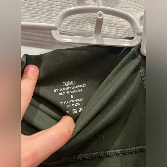 Army green biker shorts - Picture 3 of 3